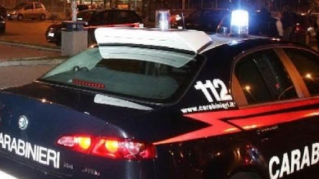Una volante dei Carabinieri intervenuta sul posto