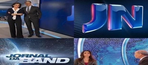 JN e Jornal da Band fazem reportagens iguais. JN e Jornal da Band fazem reportagens iguais.
