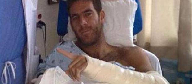 Juan Martín del Potro luego de ser operado Juan Martín del Potro luego de ser operado