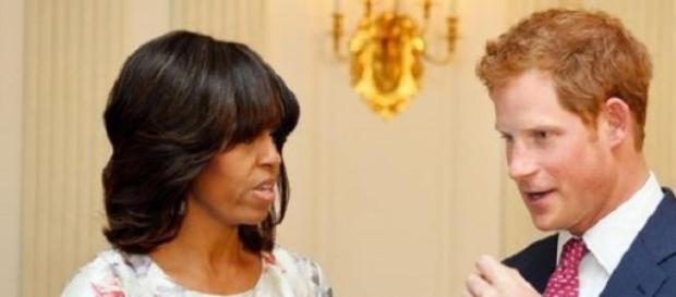 Príncipe Harry e Michelle Obama Príncipe Harry e Michelle Obama