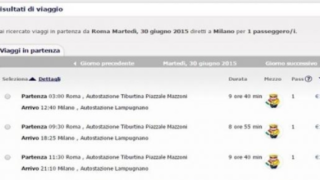 Da Roma a Milano a 1 euro, con Megabus