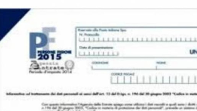 Modello Unico per persone fisiche 