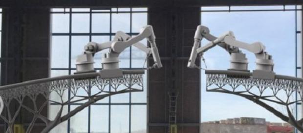 Foto del prototipo de lo que será este puente Foto del prototipo de lo que será este puente