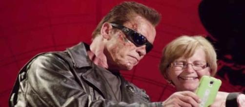 The Terminator took selfies with fans