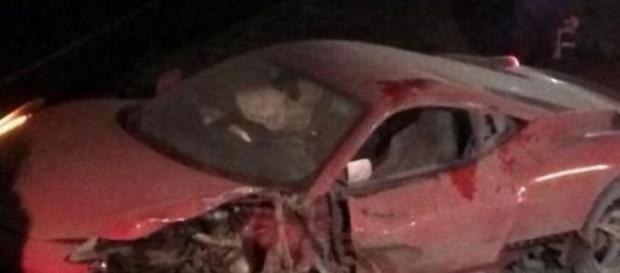 Así quedó el Ferrari después del accidente Así quedó el Ferrari después del accidente