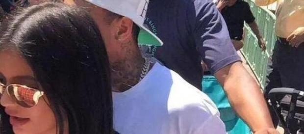 Kylie und Tyga bei Norths 2. Geburtstagsparty. Kylie und Tyga bei Norths 2. Geburtstagsparty.