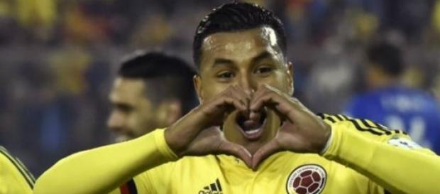 Murillo festeja el gol del triunfo Murillo festeja el gol del triunfo