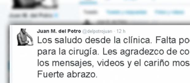 Ultimo twitt previo a ingresar al quirófano Ultimo twitt previo a ingresar al quirófano