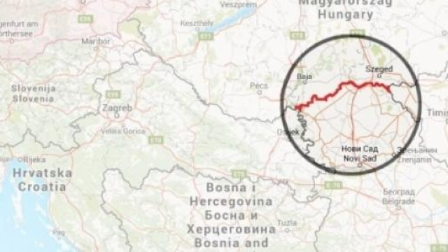 Il confine tra Ungheria e Serbia