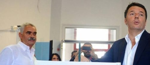 Il premier Matteo Renzi al voto