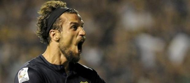 Daniel Osvaldo en su grito de gol Daniel Osvaldo en su grito de gol