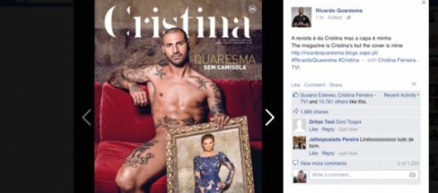 Quaresma partilhou a imagem no Facebook. Quaresma partilhou a imagem no Facebook.