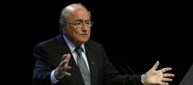 Sepp Blatter auf einer Pressekonferenz Sepp Blatter auf einer Pressekonferenz