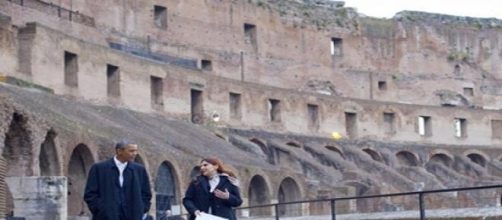 Obama durante la visita al Colosseo lo scorso anno