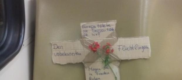 Gedenken den toten Flüchtlingen. Hier in Hannover Gedenken den toten Flüchtlingen. Hier in Hannover