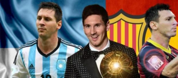 Messi w barwach Albicelestes i FC Barcelony. Messi w barwach Albicelestes i FC Barcelony.
