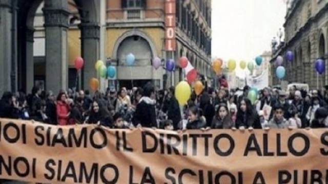Una manifestazione contro la Buona Scuola
