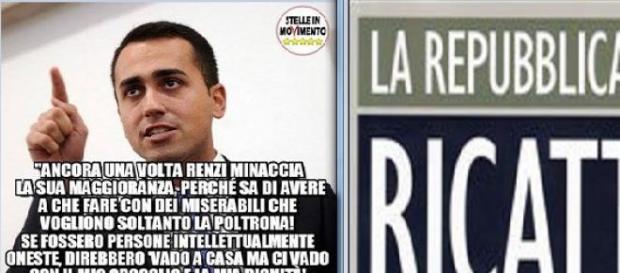 Il M5S addita Renzi come un ricattatore Il M5S addita Renzi come un ricattatore