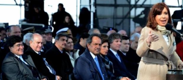 Zannini, Scioli y Cristina Fernández Zannini, Scioli y Cristina Fernández