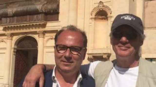 Richard Gere e il sindaco di Noto Corrado Bonfanti