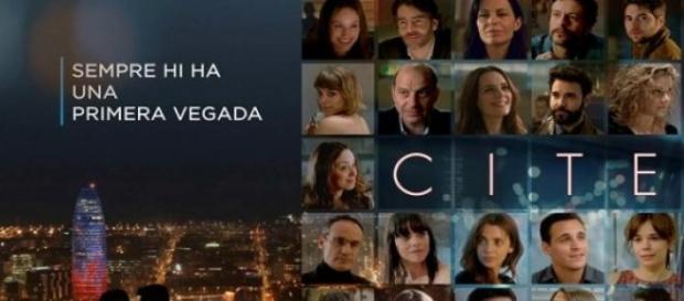 Cartel de la serie 'Cites' de TV3 y su eslogan Cartel de la serie 'Cites' de TV3 y su eslogan