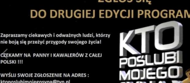 Casting do programu trwa, można się zgłszać. Casting do programu trwa, można się zgłszać.