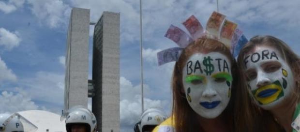 Manifestação em Brasília contra a corrupção. Manifestação em Brasília contra a corrupção.