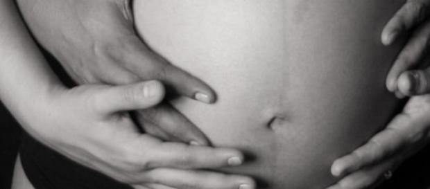 Vientre de una madre en periodo de gestación. Vientre de una madre en periodo de gestación.