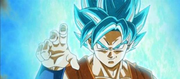 goku y su nueva transformación con el pelo azul goku y su nueva transformación con el pelo azul