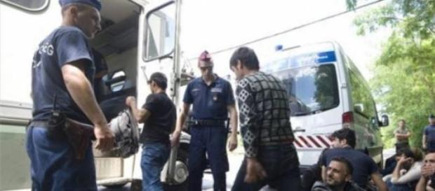 Imigranți reținuți la granița Ungariei Imigranți reținuți la granița Ungariei