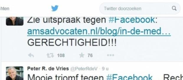 Facebook - Peter R. de Vries Twitter Facebook - Peter R. de Vries Twitter