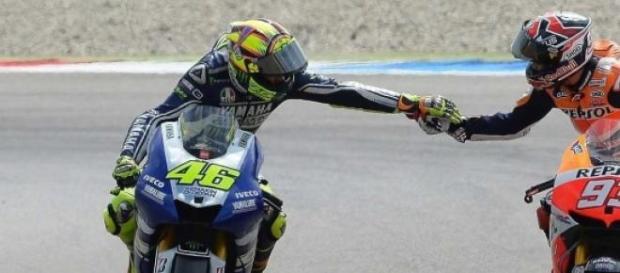 Wielcy mistrzowie MotoGP Holandii, Rossi i Marquez Wielcy mistrzowie MotoGP Holandii, Rossi i Marquez
