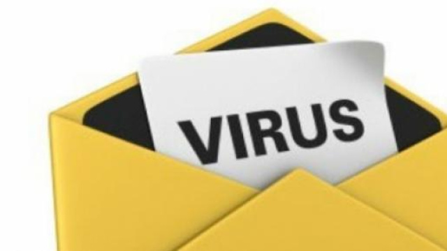 Immagine di una mail contenente virus