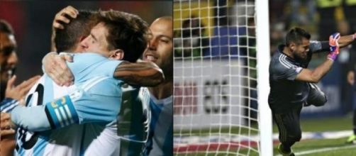 Messi, Tevez y Romero la mejor imagen del partido