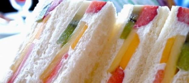 Los sandwiches frutales son muy populares en Japón Los sandwiches frutales son muy populares en Japón