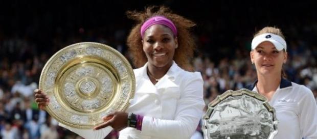 Agnieszka Radwańska w finale Wimbledonu w 2012 r. Agnieszka Radwańska w finale Wimbledonu w 2012 r.