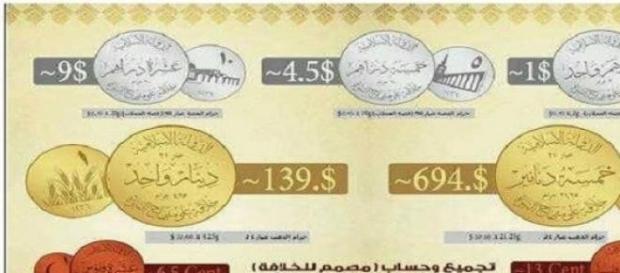 Le tre monete dell'Isis: oro, argento e rame. Le tre monete dell'Isis: oro, argento e rame.