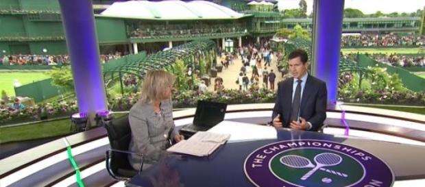 Studio TV podczas trwania Wimbledonu. Studio TV podczas trwania Wimbledonu.