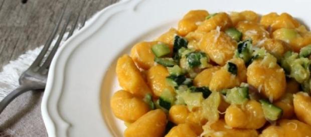 Gnocchetti di carote con zucchine. Gnocchetti di carote con zucchine.
