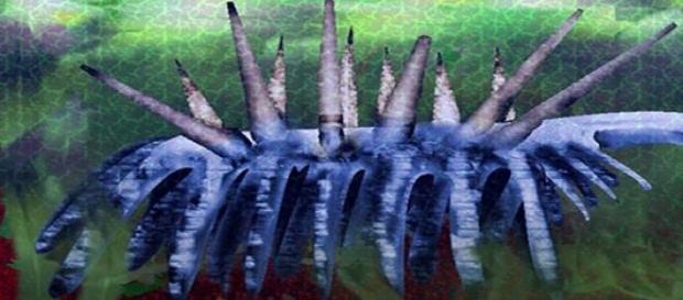 Ilustración del Hallucigenia sparsa Ilustración del Hallucigenia sparsa