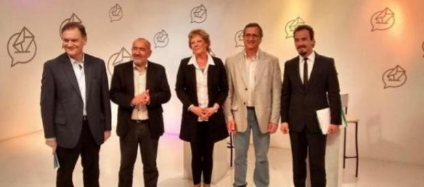 Los candidatos y el conductor.Gentileza: SRT Los candidatos y el conductor.Gentileza: SRT
