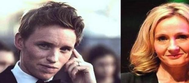 Eddie Redmayne e J. K. Rowling Eddie Redmayne e J. K. Rowling