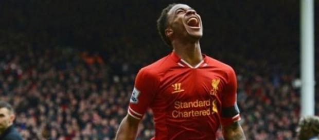 Sterling celebrando un gol con el Liverpool Sterling celebrando un gol con el Liverpool