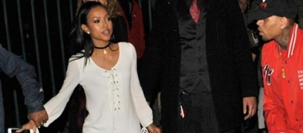 Chris Brown et Karrueche Tran après leur soirée. Chris Brown et Karrueche Tran après leur soirée.