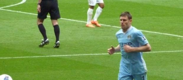 James Milner against Arsenal in EPL. James Milner against Arsenal in EPL.