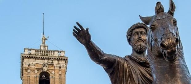 La piazza del Campidoglio a Roma La piazza del Campidoglio a Roma