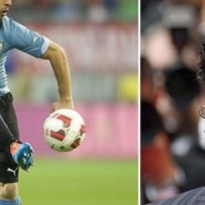 Diego Maradona y Luis Suárez 