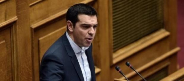 Il premier Tsipras interviene in Parlamento Il premier Tsipras interviene in Parlamento