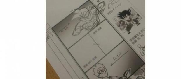 La hoja con los bocetos de Toei Animation La hoja con los bocetos de Toei Animation