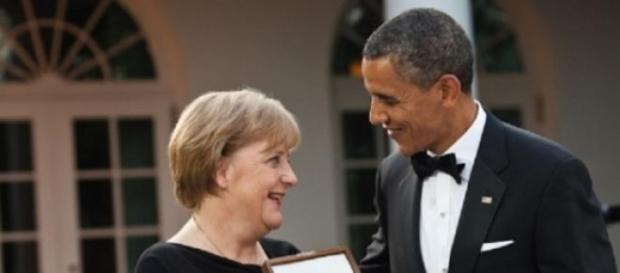 Obama et Merkel, figures de ce sommet du G7. Obama et Merkel, figures de ce sommet du G7.